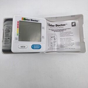 Color Doctor Wrist Blood Pressure Monitor w/ Case 11406 open box